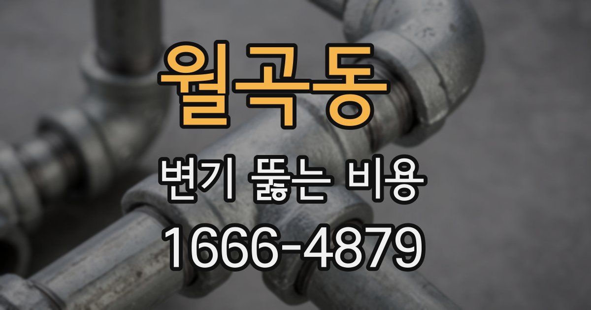 월곡동 변기 뚫는 비용