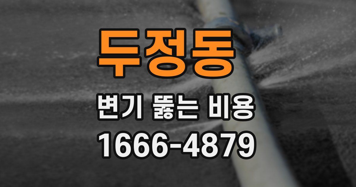 두정동 변기 뚫는 비용