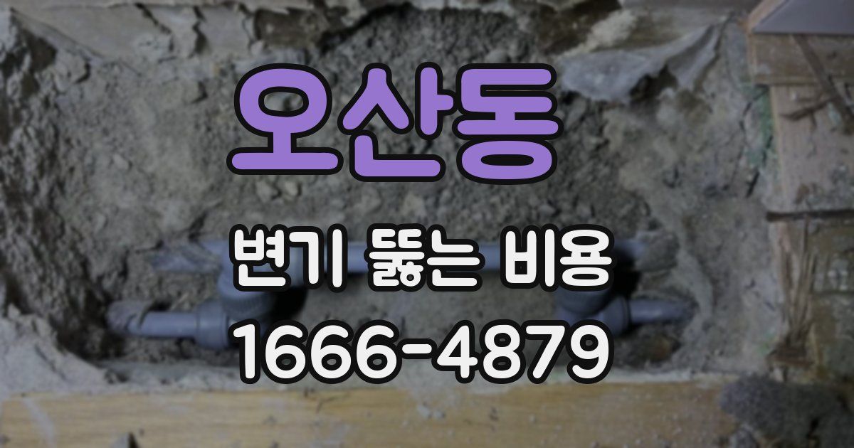 오산동 변기 뚫는 비용