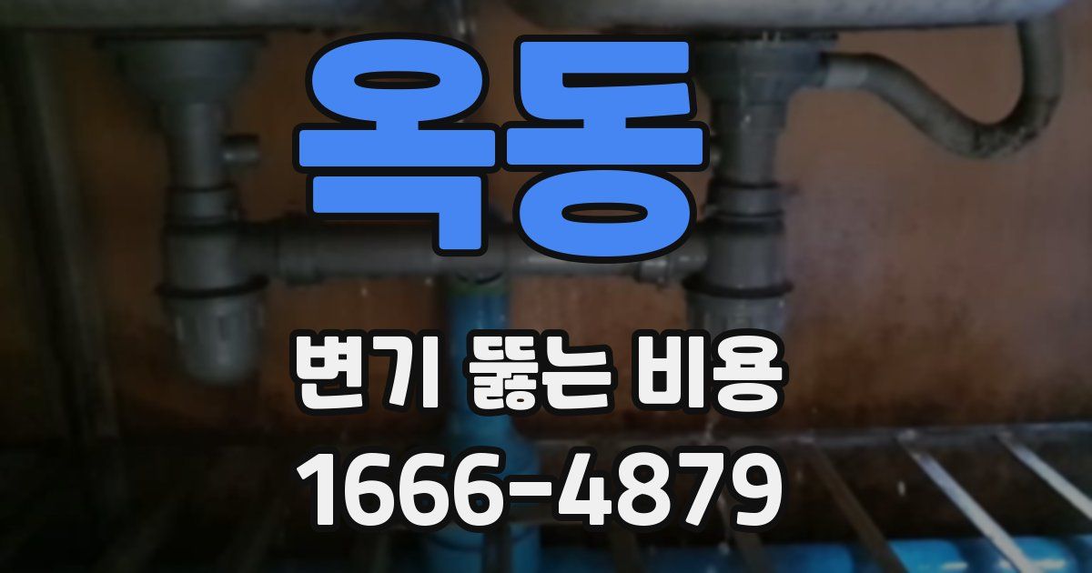 옥동 변기 뚫는 비용
