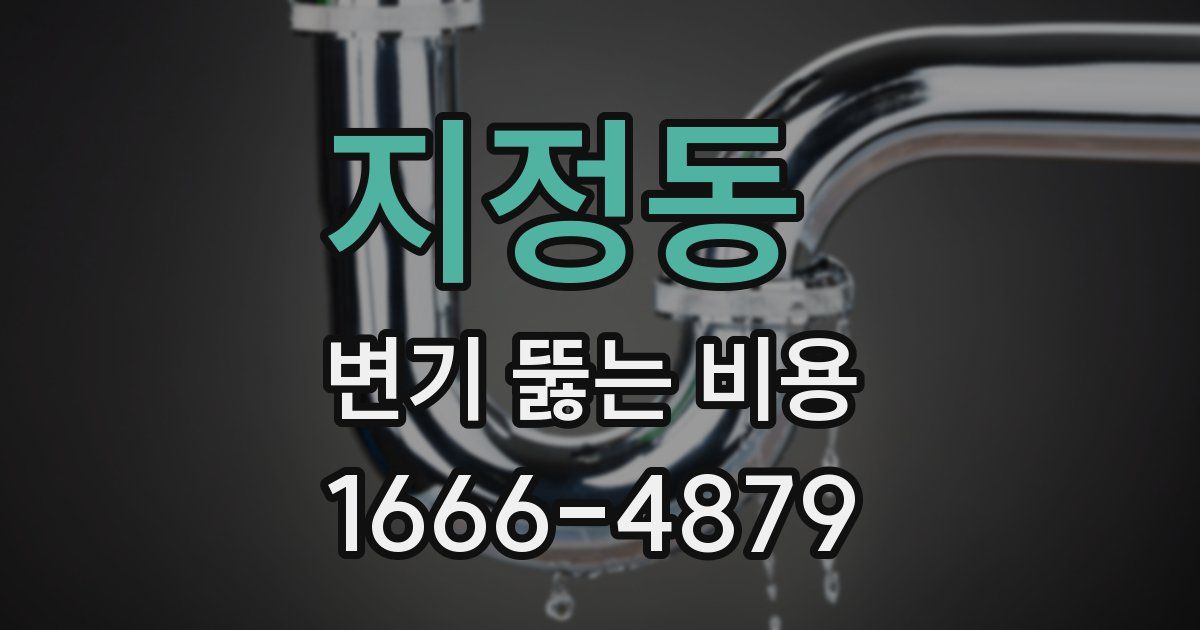 지정동 변기 뚫는 비용