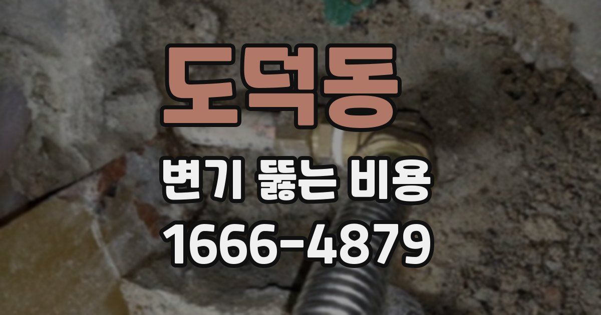 도덕동 변기 뚫는 비용