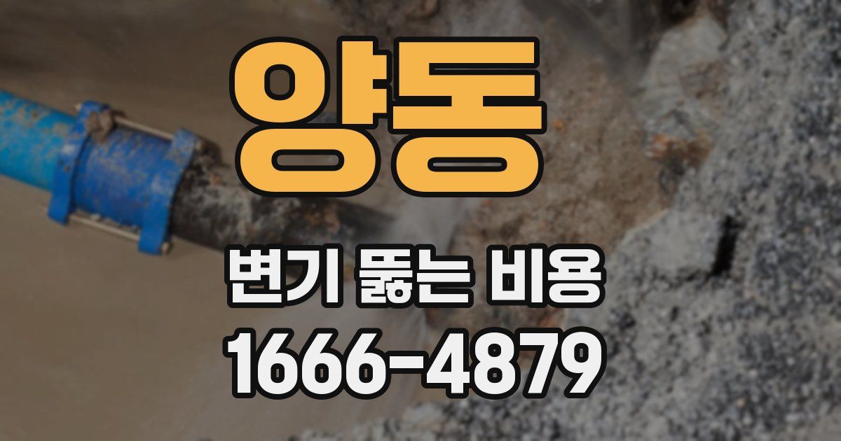 양동 변기 뚫는 비용