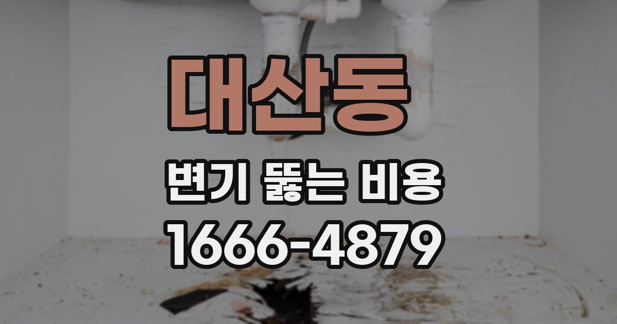 대산동 변기 뚫는 비용