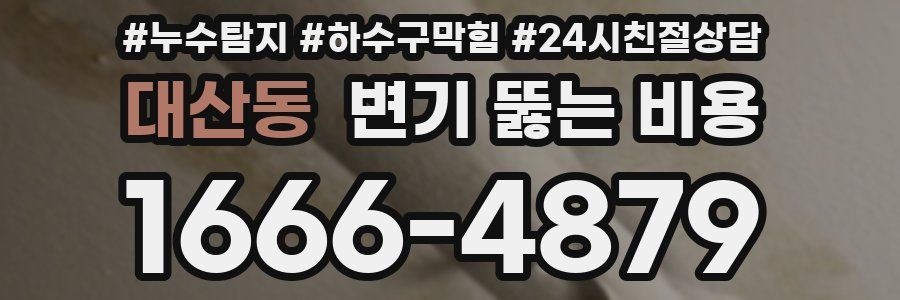 대산동 변기 뚫는 비용