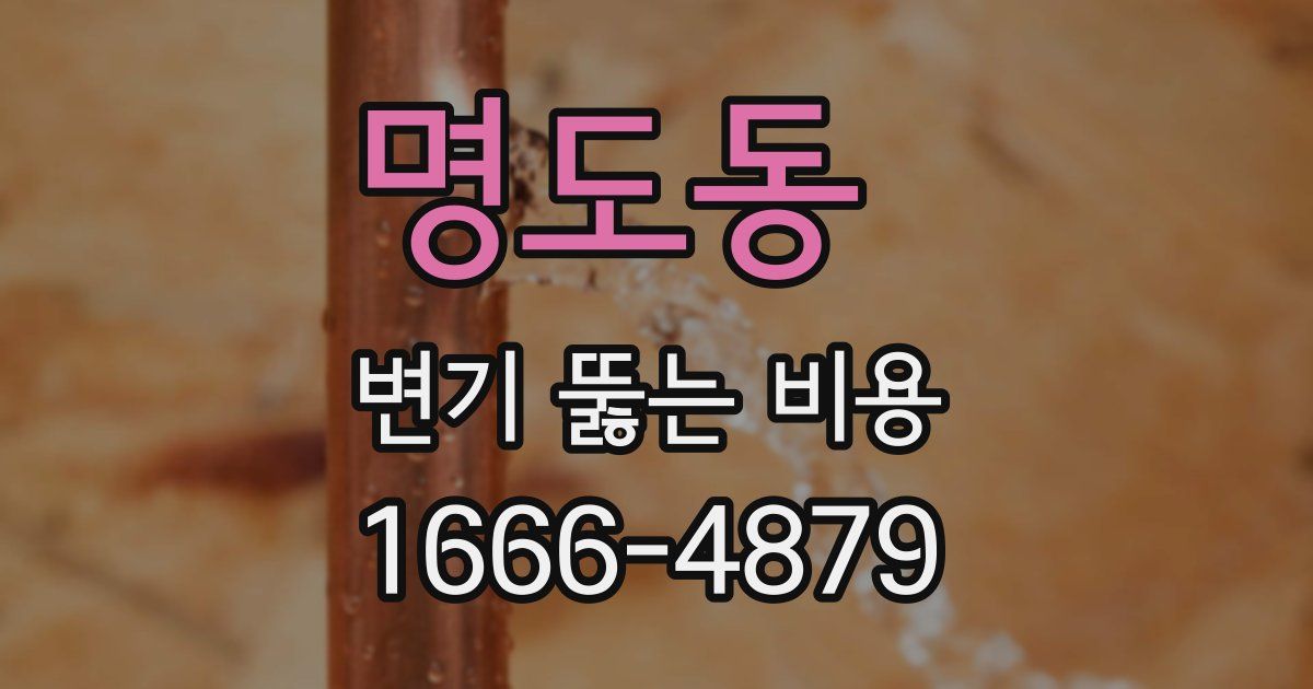 명도동 변기 뚫는 비용