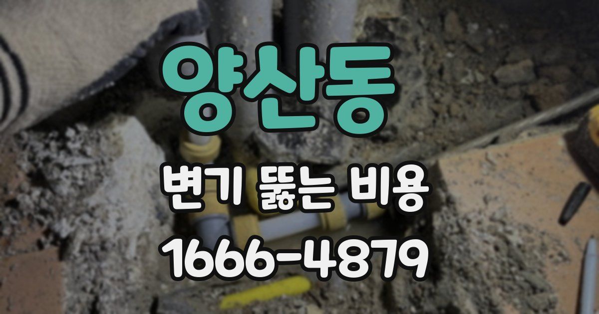 양산동 변기 뚫는 비용