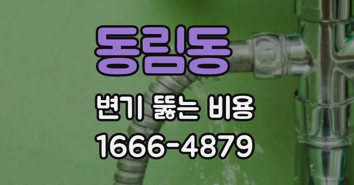 동림동 변기 뚫는 비용