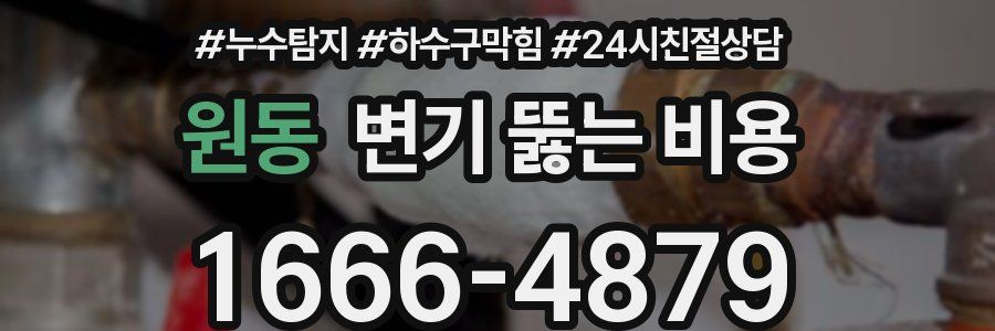 원동 변기 뚫는 비용