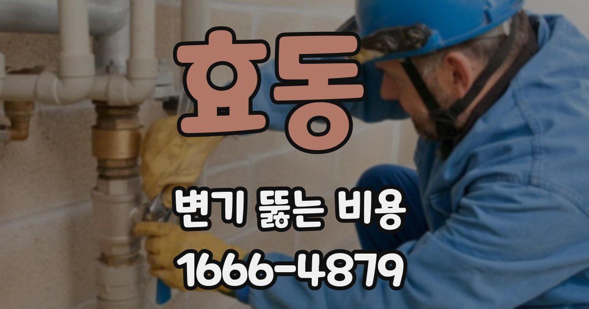 효동 변기 뚫는 비용