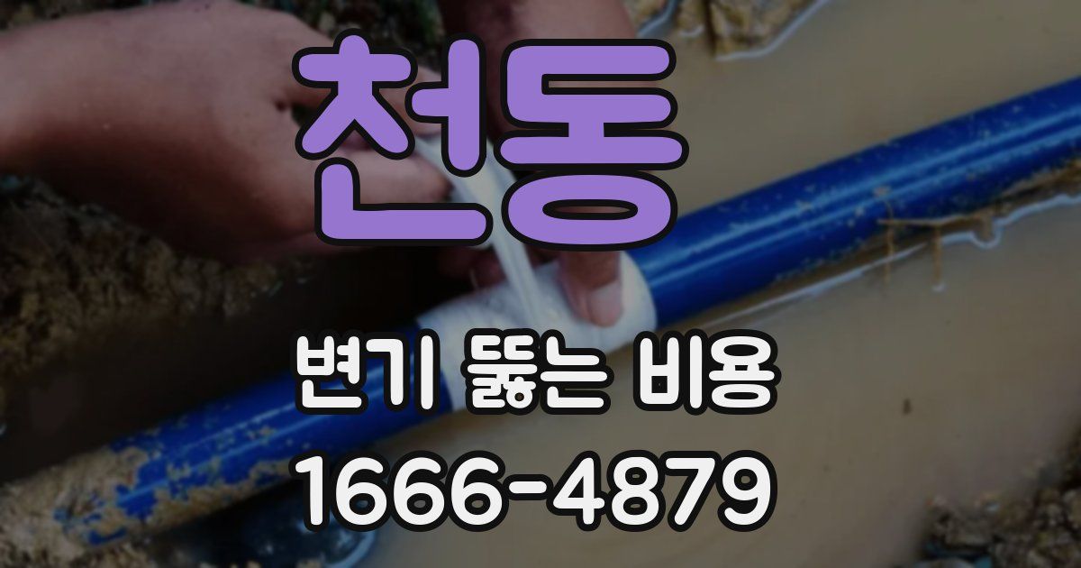 천동 변기 뚫는 비용