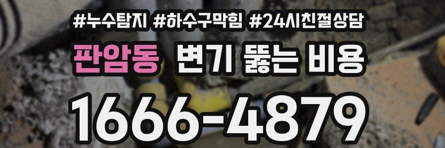 판암동 변기 뚫는 비용