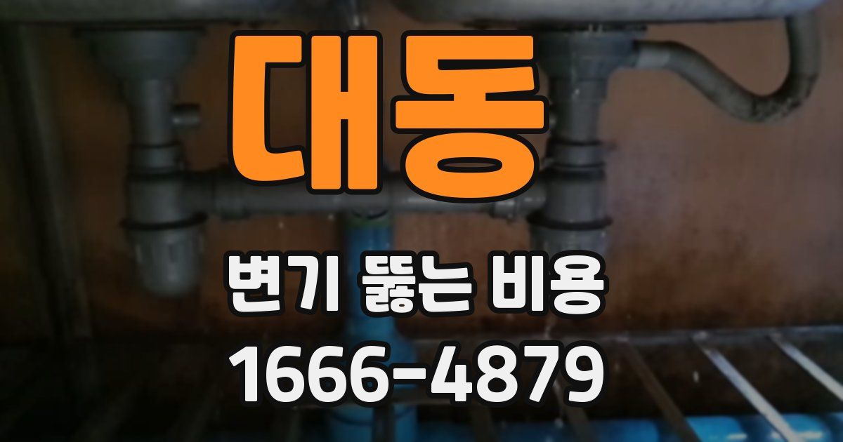 대동 변기 뚫는 비용