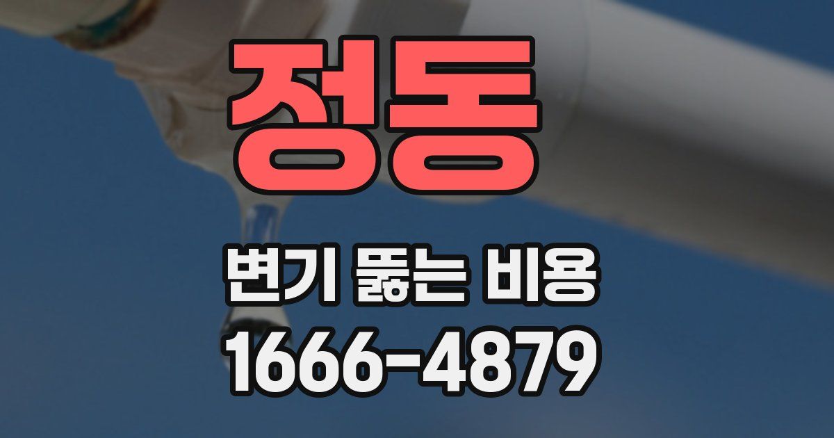 정동 변기 뚫는 비용