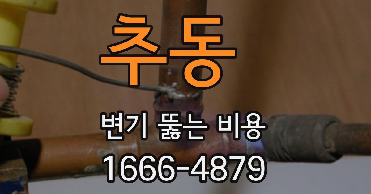추동 변기 뚫는 비용