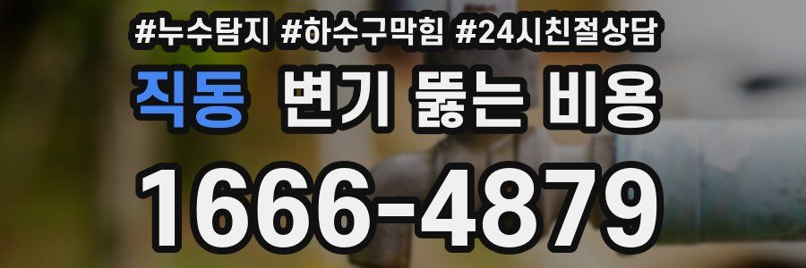 직동 변기 뚫는 비용