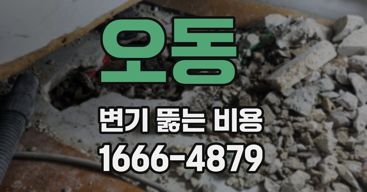 오동 변기 뚫는 비용