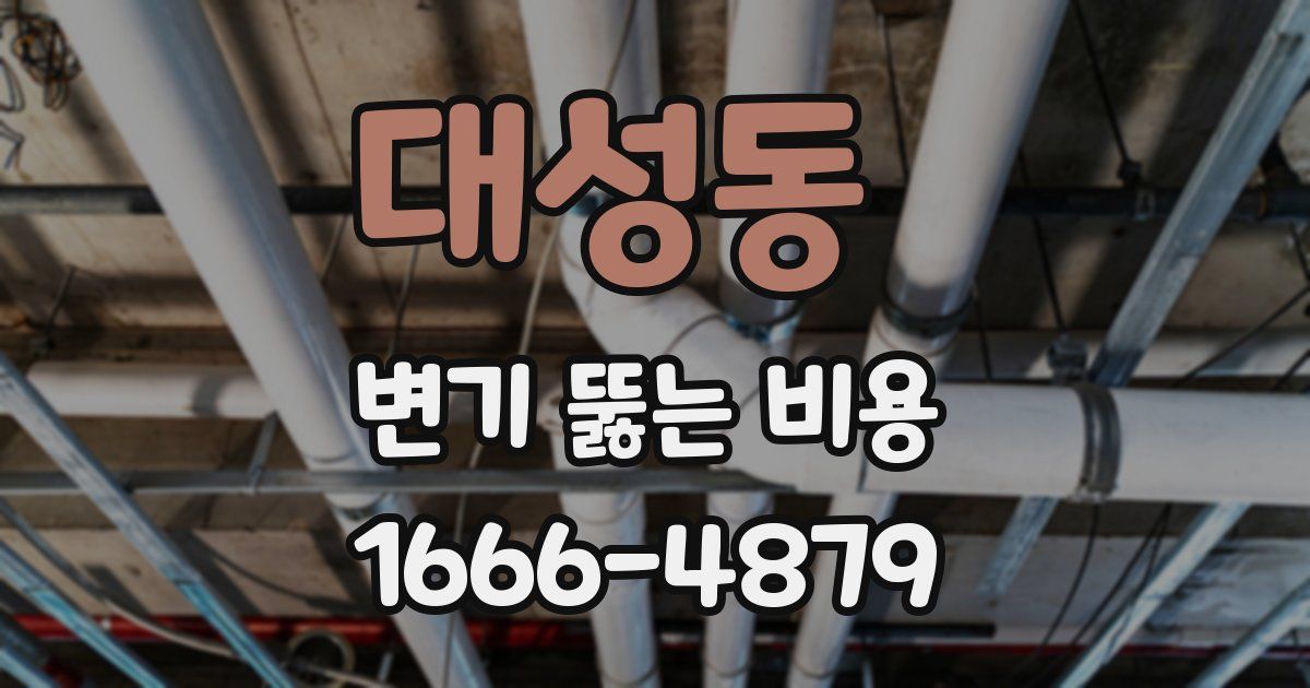 대성동 변기 뚫는 비용