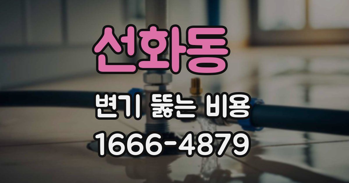 선화동 변기 뚫는 비용