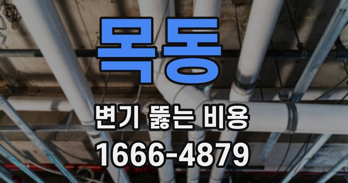 목동 변기 뚫는 비용