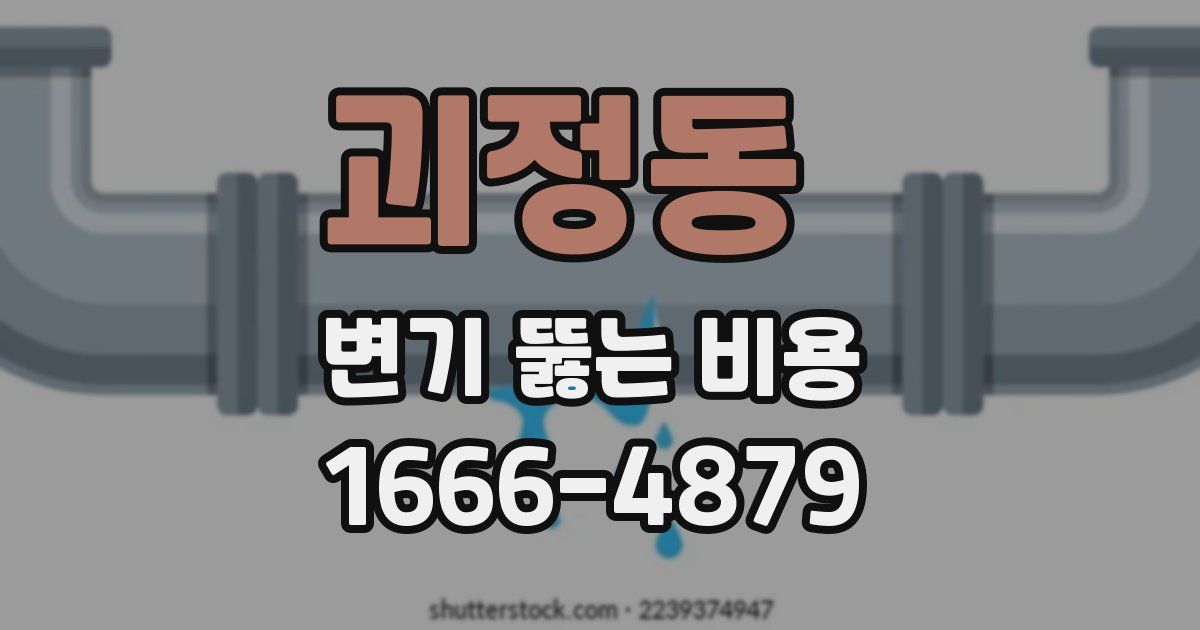 괴정동 변기 뚫는 비용