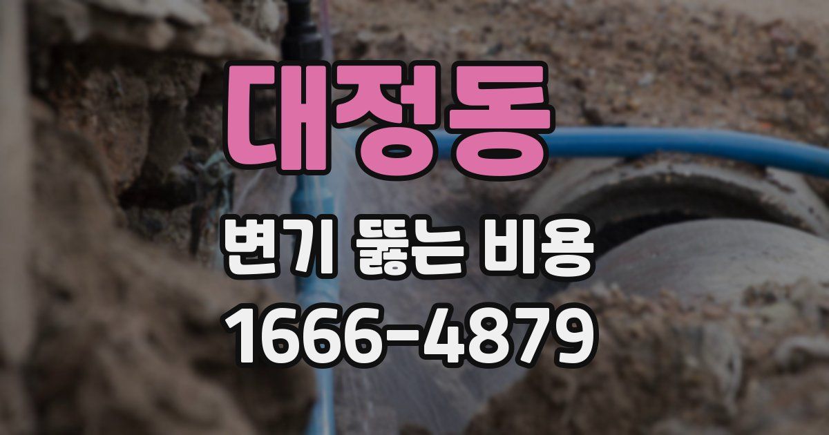 대정동 변기 뚫는 비용