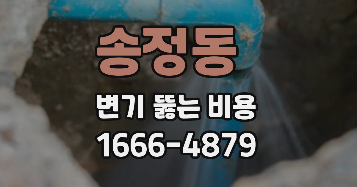송정동 변기 뚫는 비용
