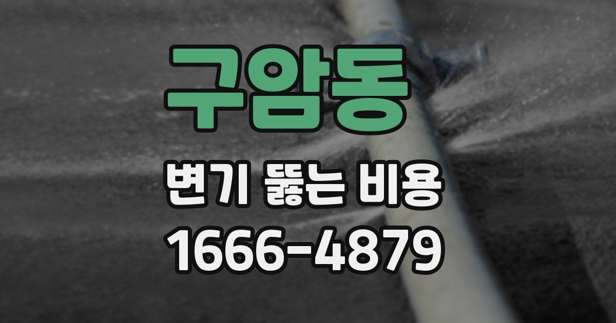 구암동 변기 뚫는 비용
