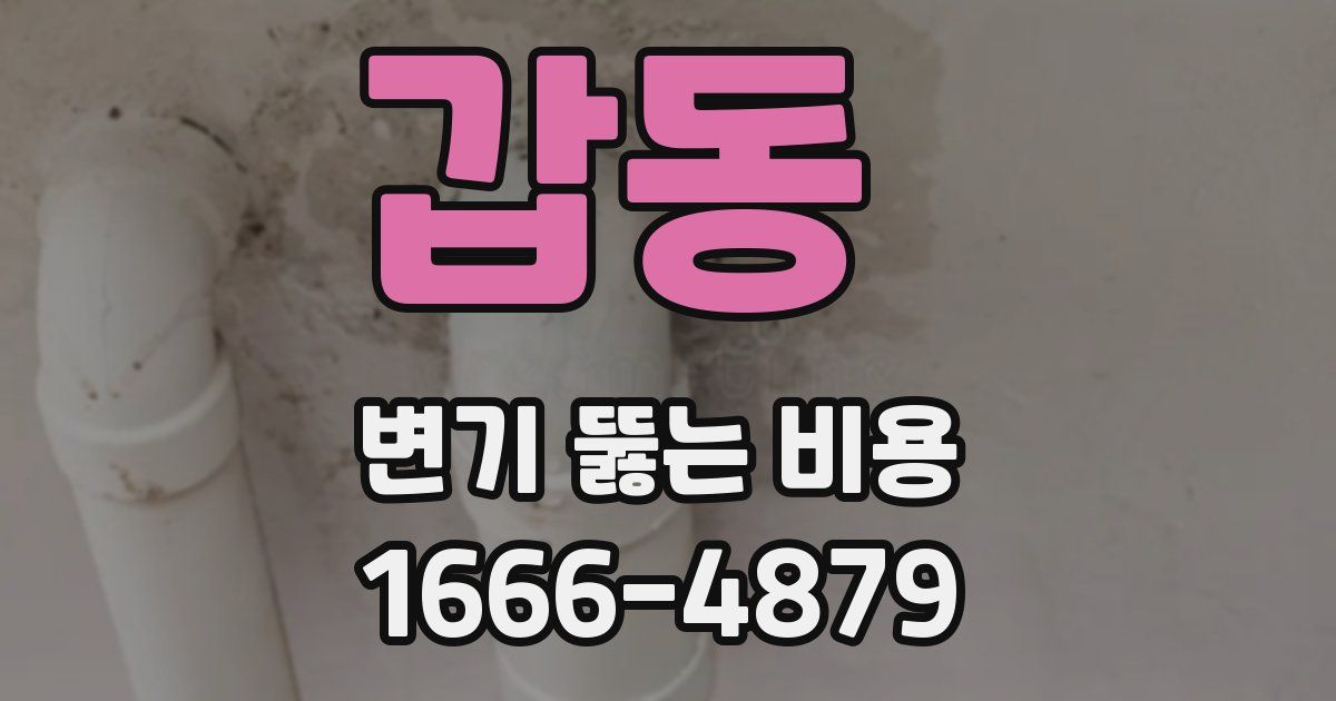갑동 변기 뚫는 비용