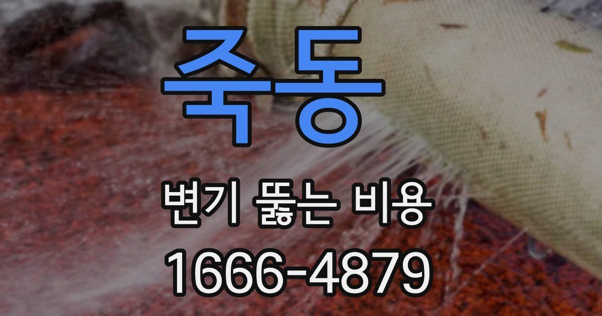 죽동 변기 뚫는 비용