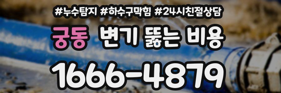 궁동 변기 뚫는 비용