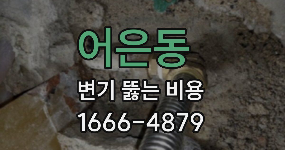 어은동 변기 뚫는 비용