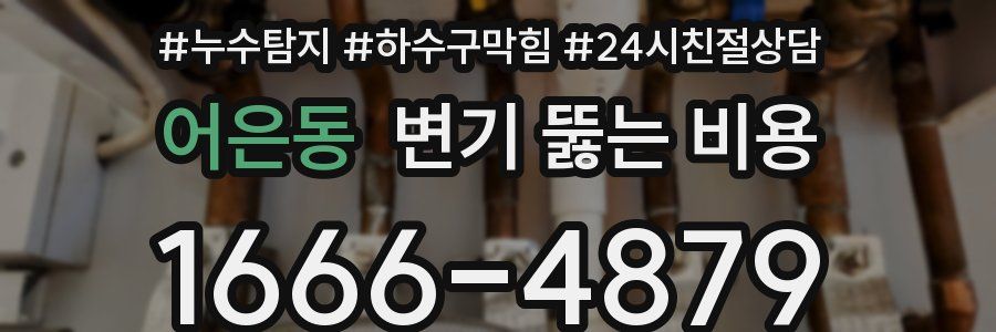 어은동 변기 뚫는 비용
