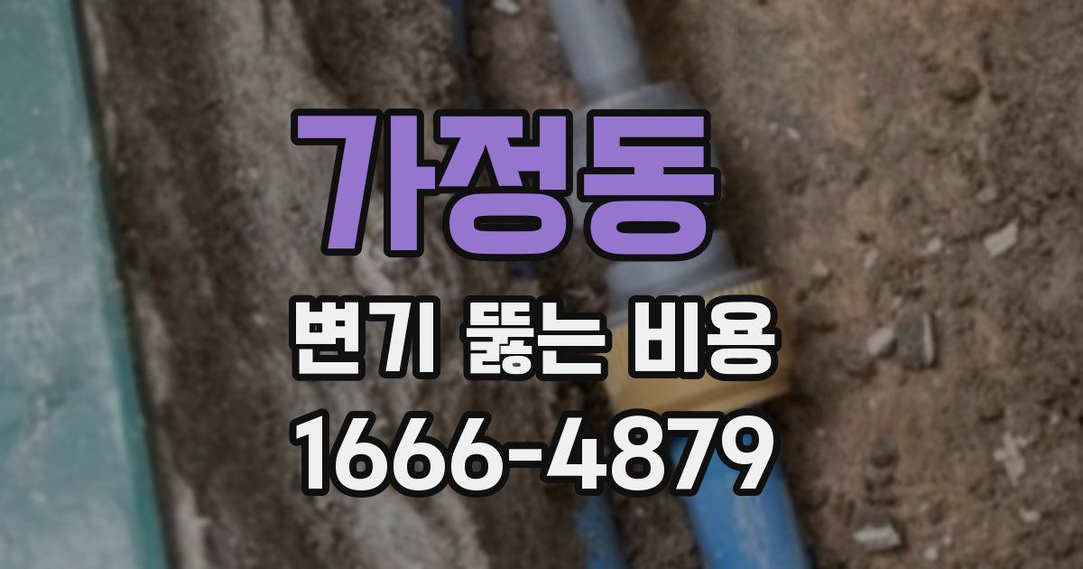 가정동 변기 뚫는 비용