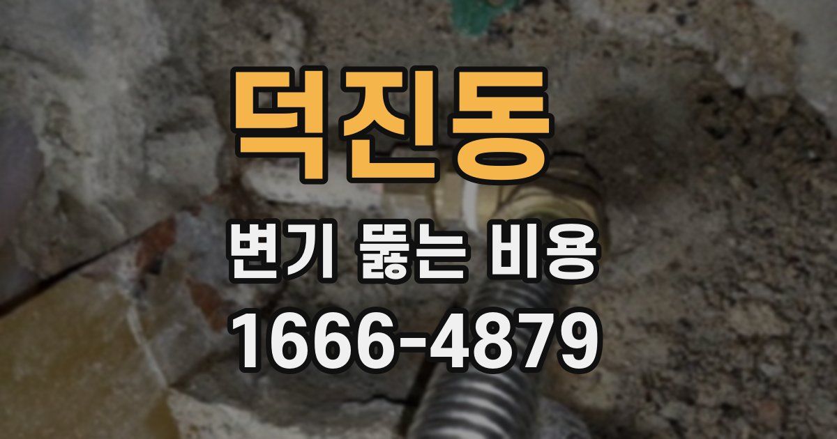덕진동 변기 뚫는 비용