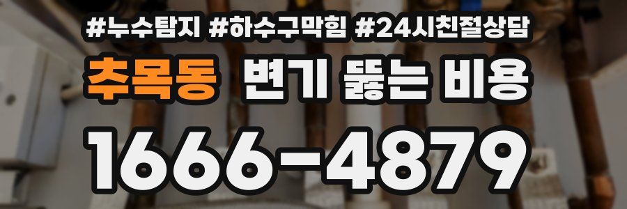 추목동 변기 뚫는 비용