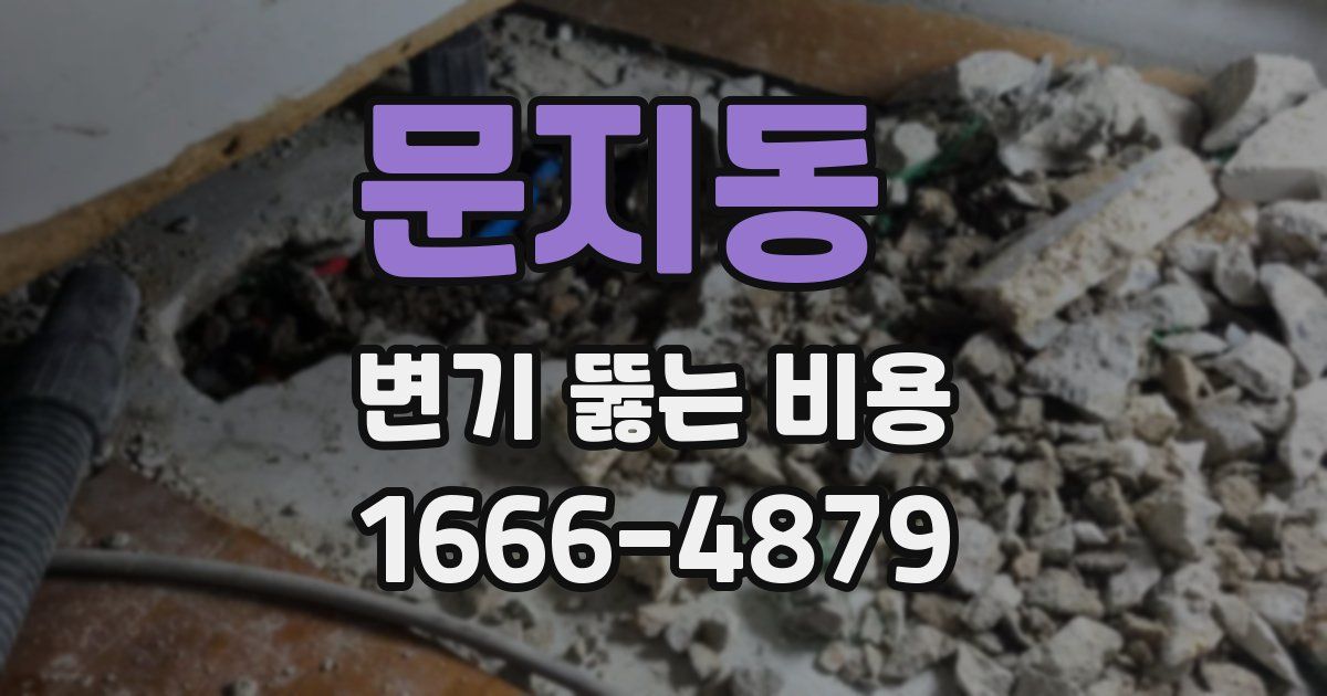 문지동 변기 뚫는 비용