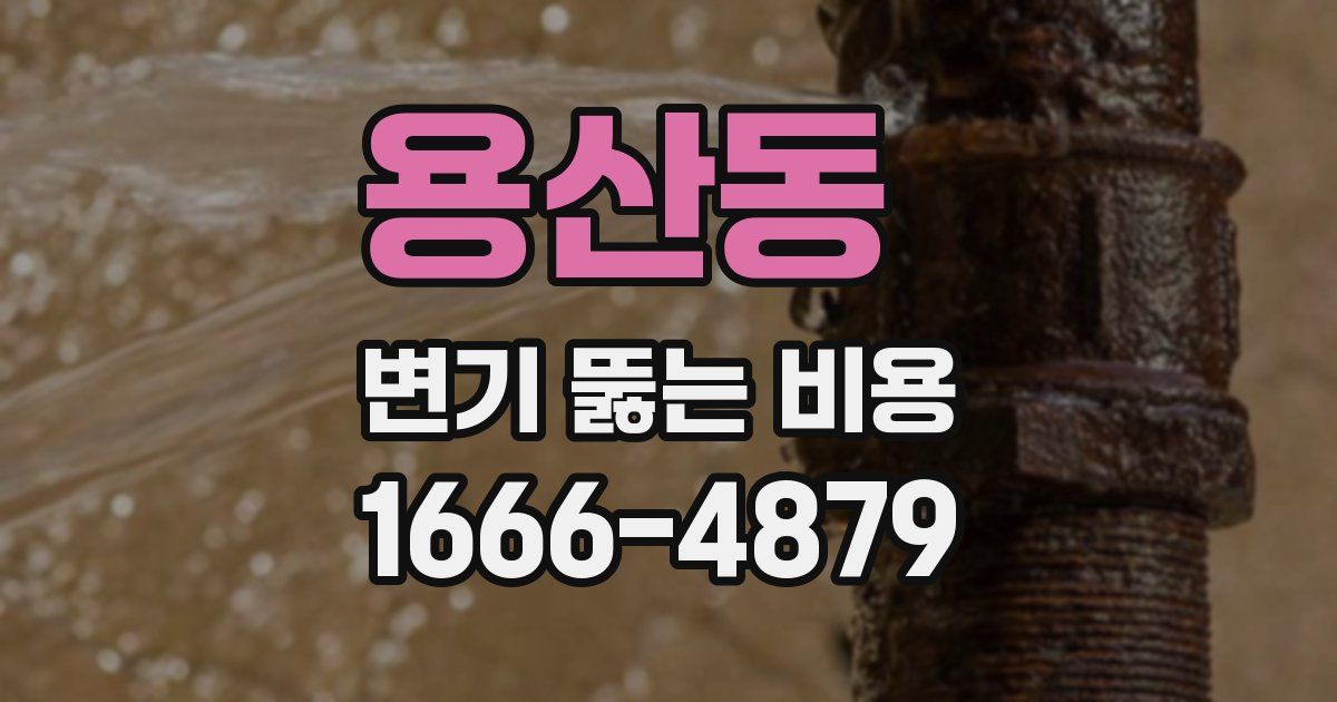 용산동 변기 뚫는 비용