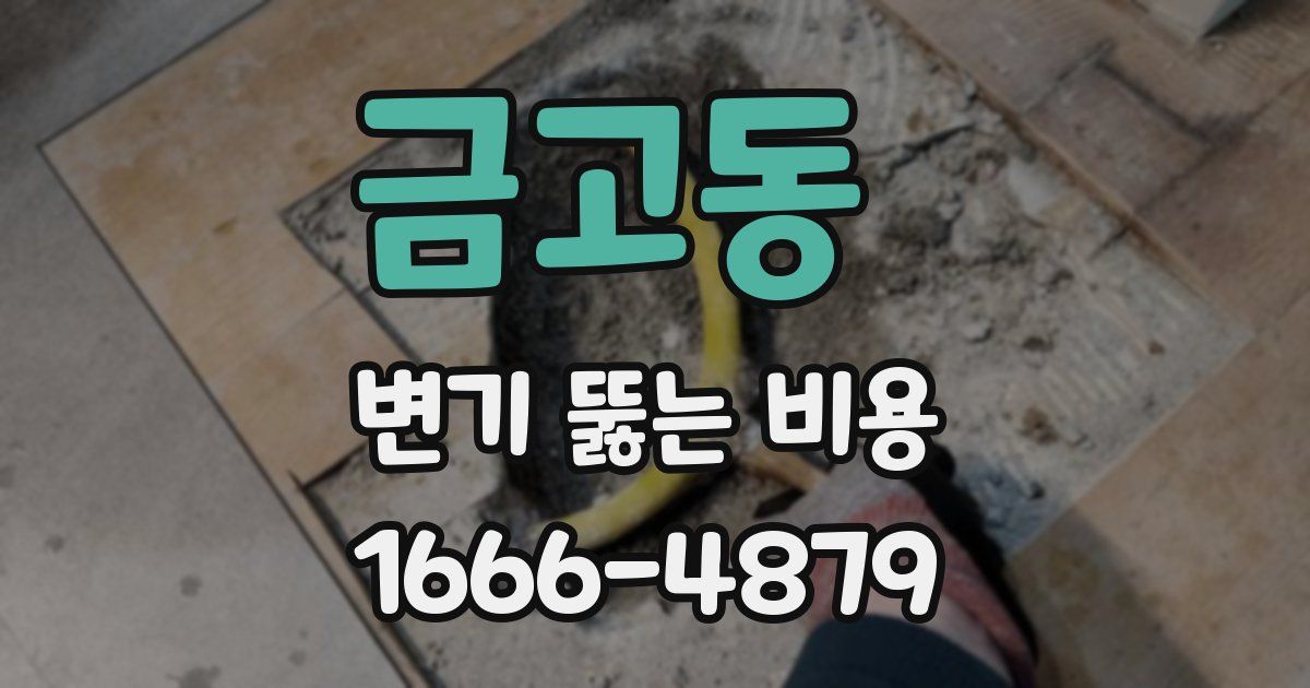 금고동 변기 뚫는 비용