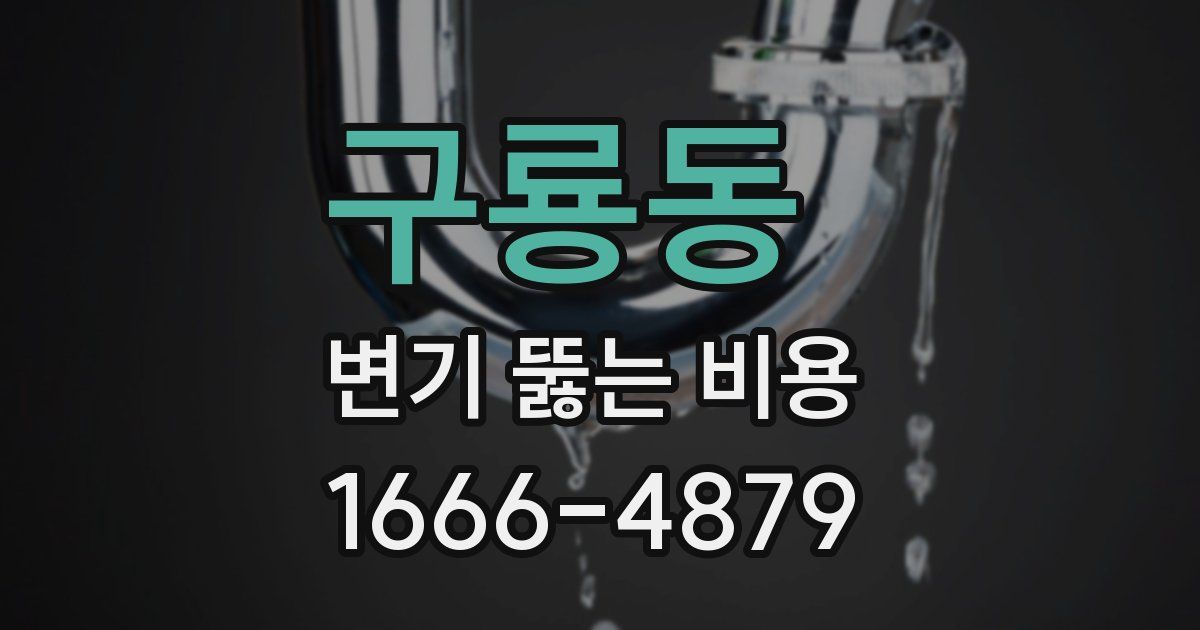 구룡동 변기 뚫는 비용