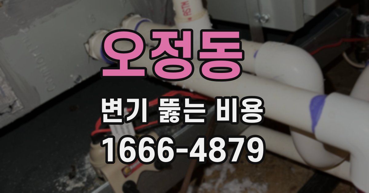 오정동 변기 뚫는 비용