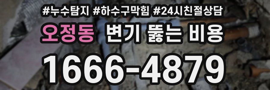 오정동 변기 뚫는 비용