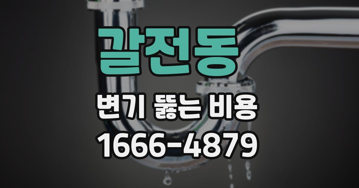 갈전동 변기 뚫는 비용