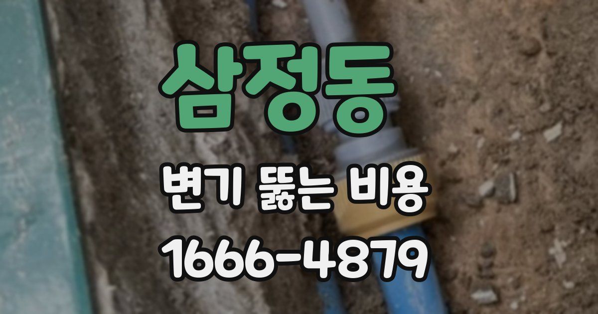 삼정동 변기 뚫는 비용