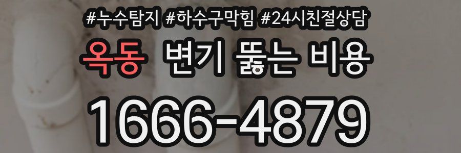 옥동 변기 뚫는 비용