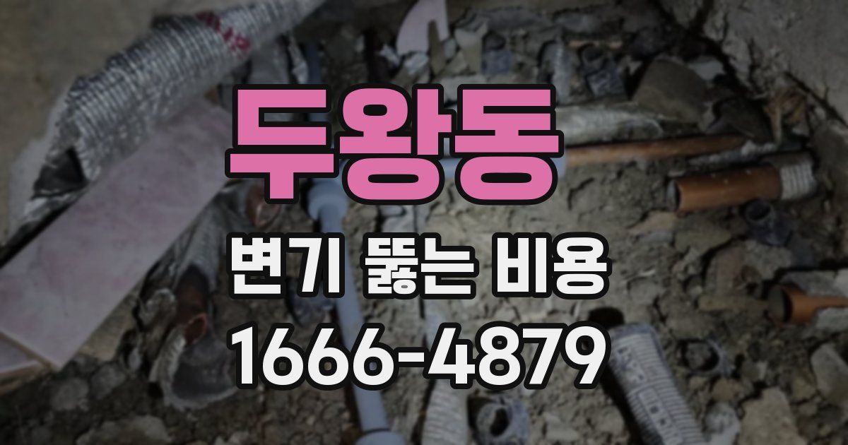 두왕동 변기 뚫는 비용