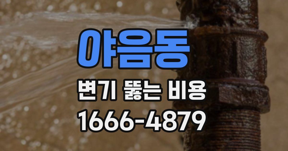 야음동 변기 뚫는 비용