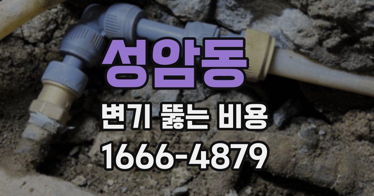 성암동 변기 뚫는 비용