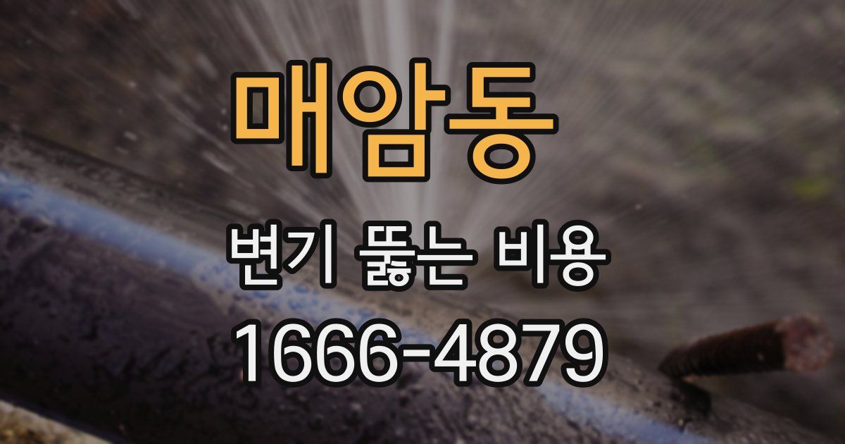 매암동 변기 뚫는 비용