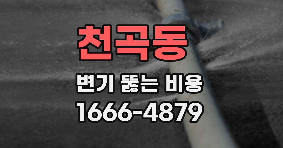 천곡동 변기 뚫는 비용